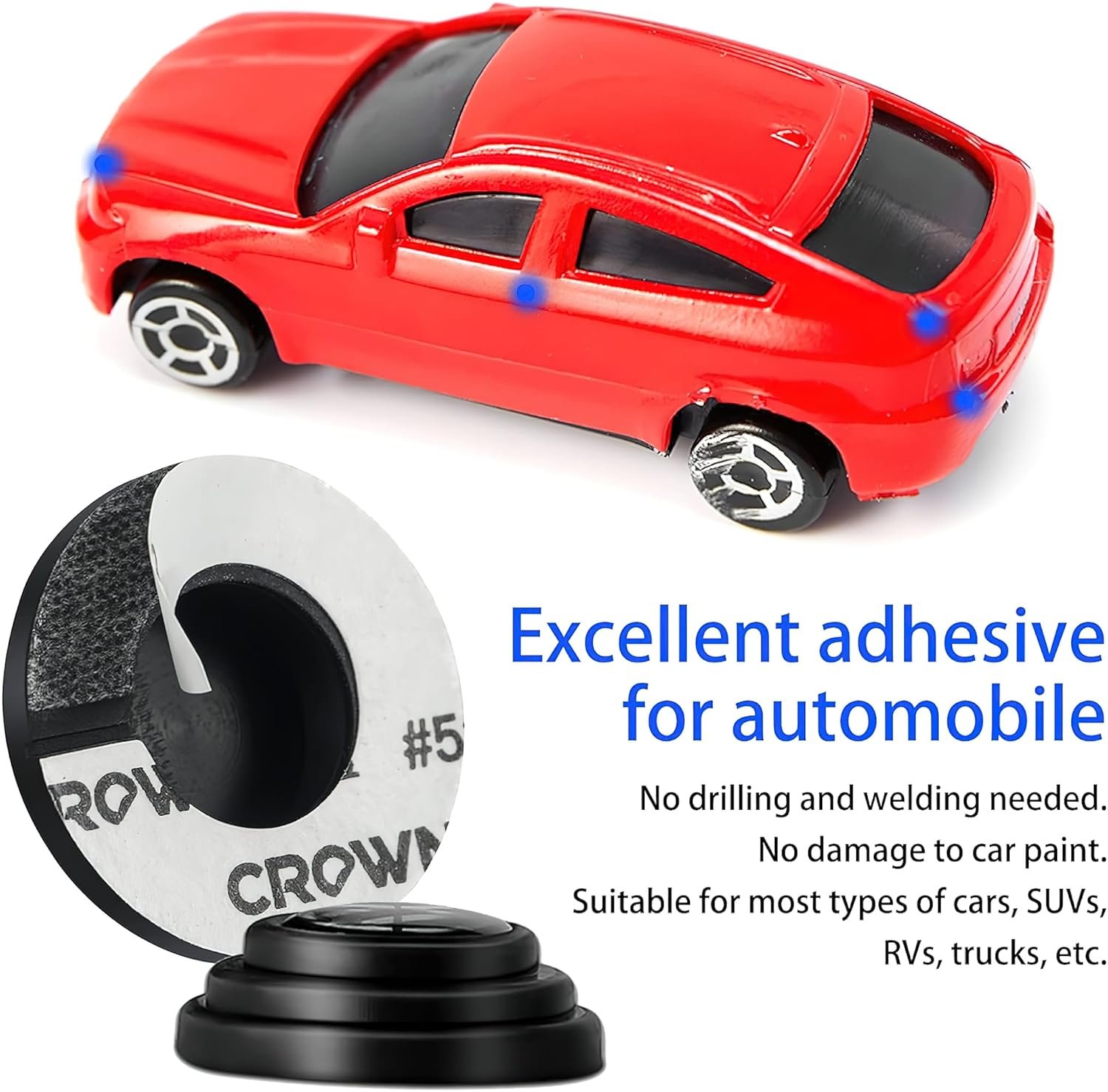 8Pcs Car Door Shock Absorber Protector Gasket Guard Pads Edge Stickers Accessories Compatible for X1, X3, X4, X5, X8, Series 2, 3, 5, 7, 6, i4, i5, iX1, M8, Z4