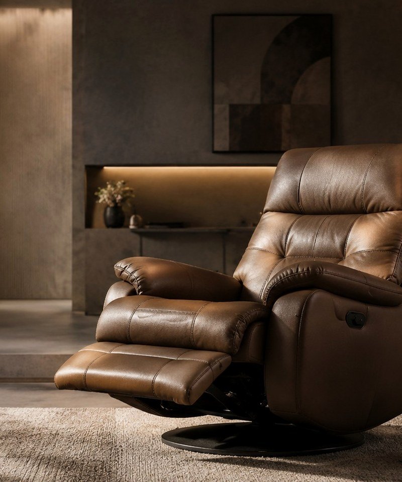 Luxury leather recliner chair